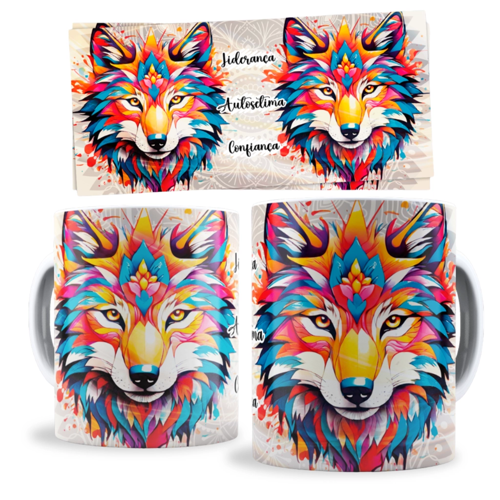 Caneca Personalizada Arquétipo do Lobo Poolpix Caneca Personalizada Arquétipo do Lobo Poolpix