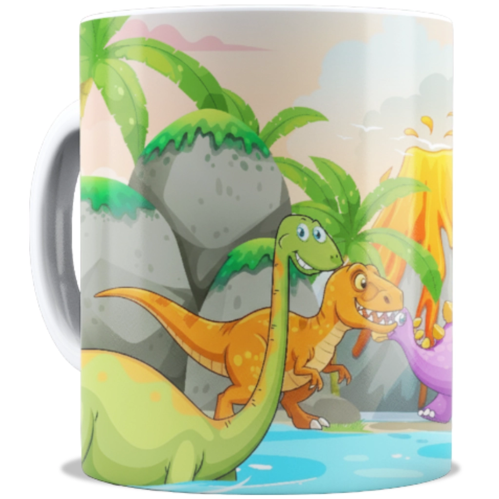 Caneca Infantil Dinossauros com Nome | Personalizada Caneca Infantil Dinossauros com Nome | Personalizada