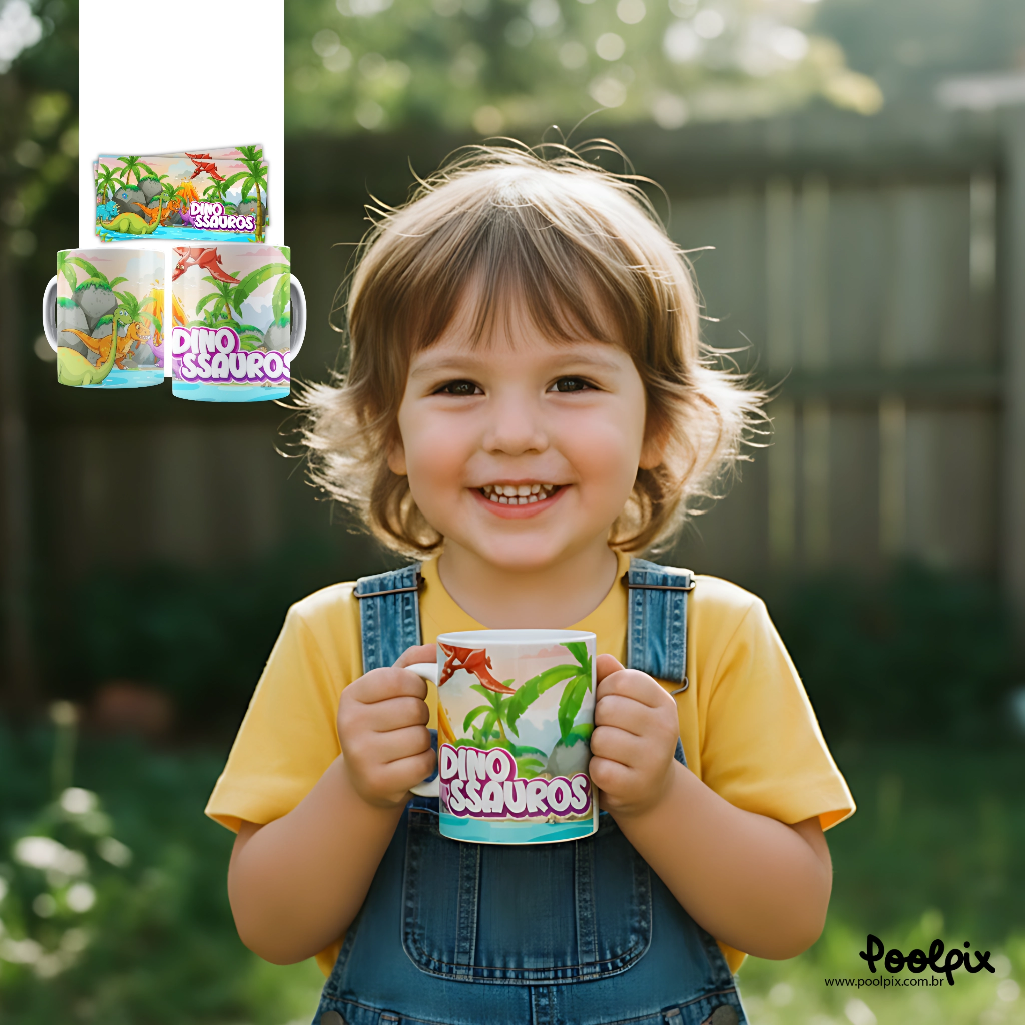 Caneca Infantil Dinossauros com Nome | Personalizada Caneca Infantil Dinossauros com Nome | Personalizada