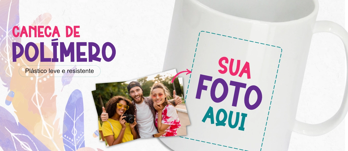 Caneca de Polímero Personalizada com sua melhor foto